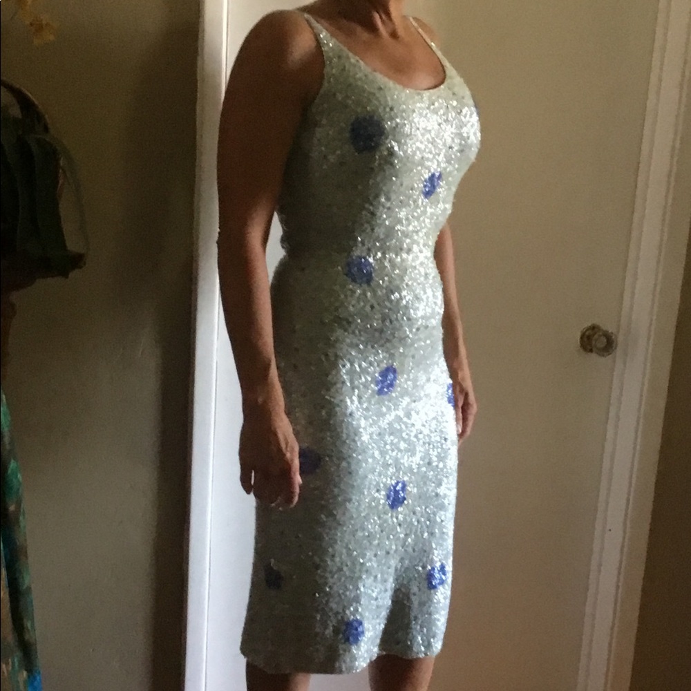 Vintage beautiful hand beaded sexy dress